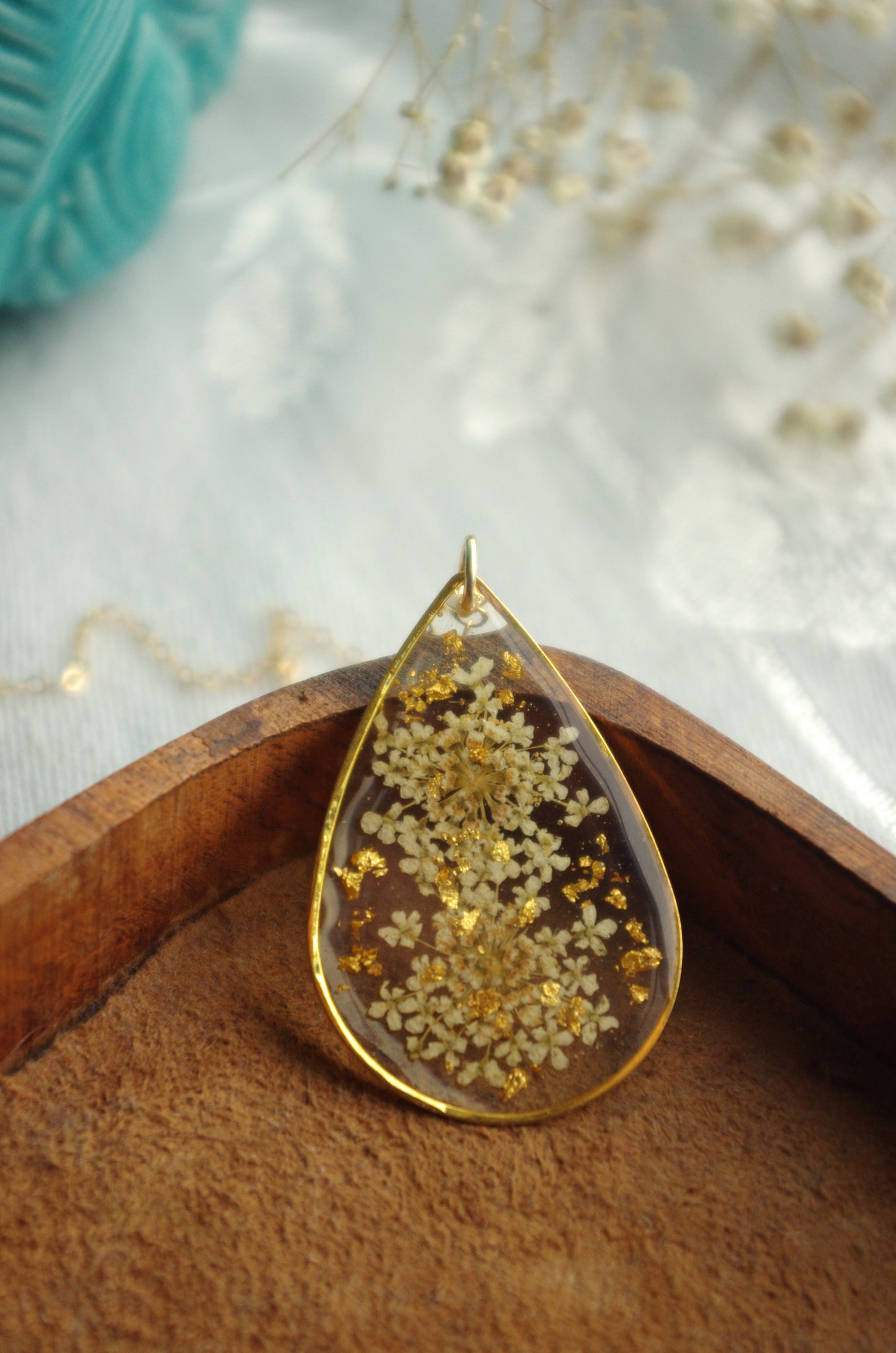 Queen's Ann Lace - Teardrop Necklace