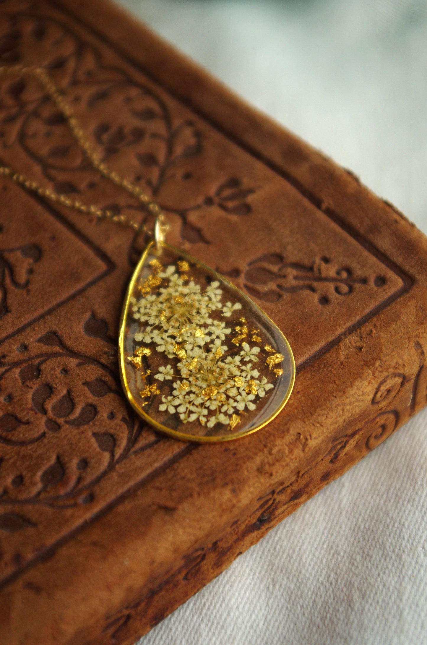 Queen's Ann Lace - Teardrop Necklace