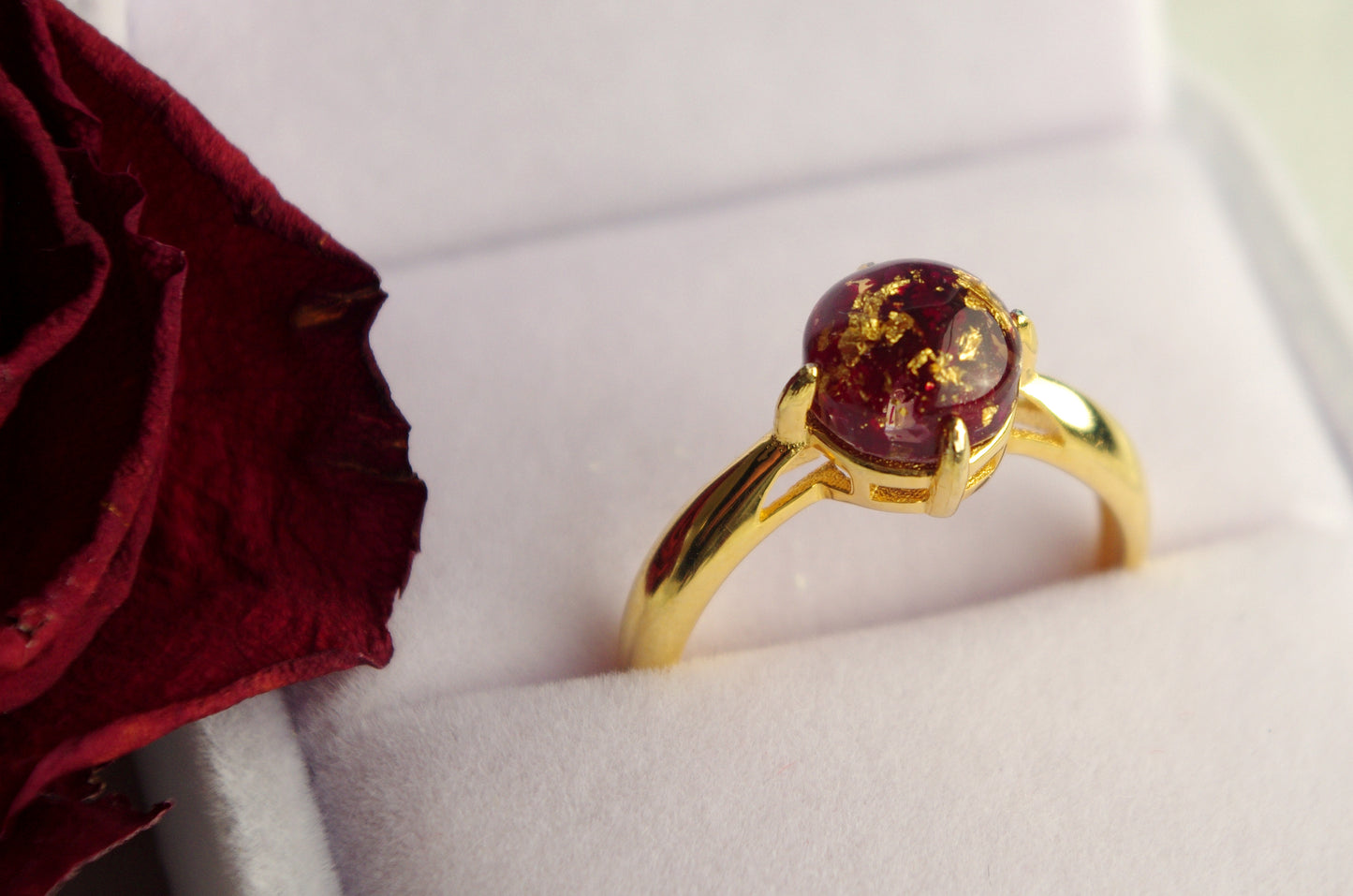 Real Rose Ring - 14K Gold Filled