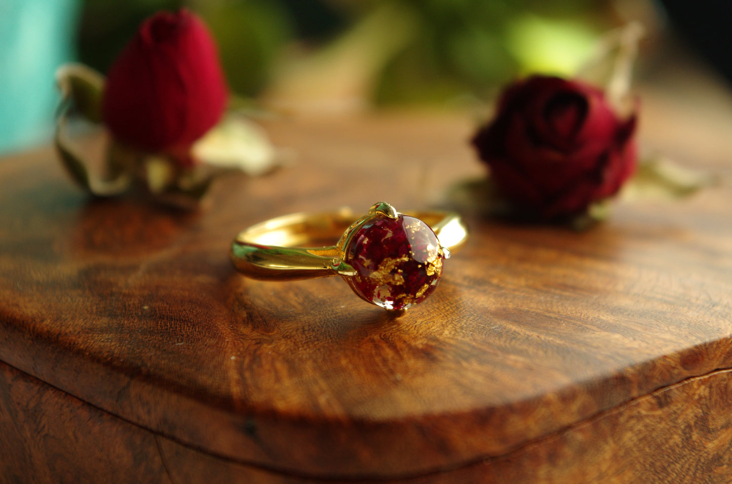 Real Rose Ring - 14K Gold Filled